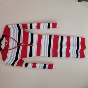 Fitted striped dress size large